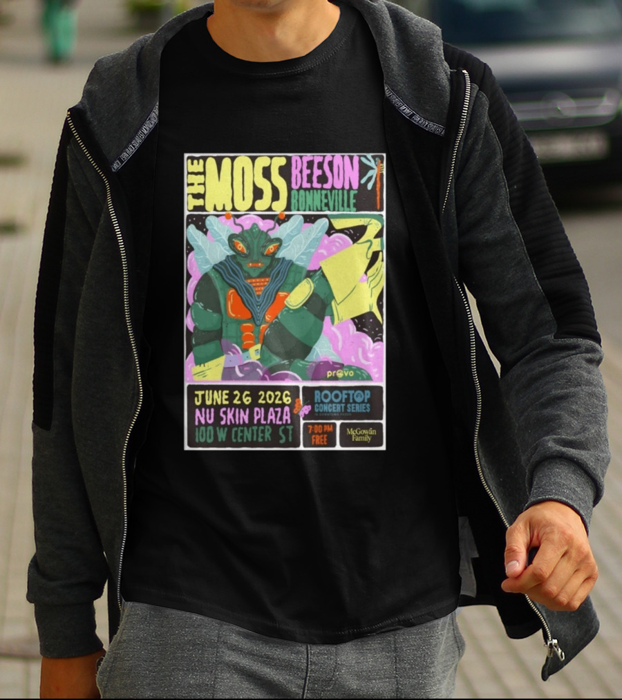The Moss Beeson Bonneville Nu Skin Plaza Provo Rooftop Concert Series June 26 2026 T-Shirt