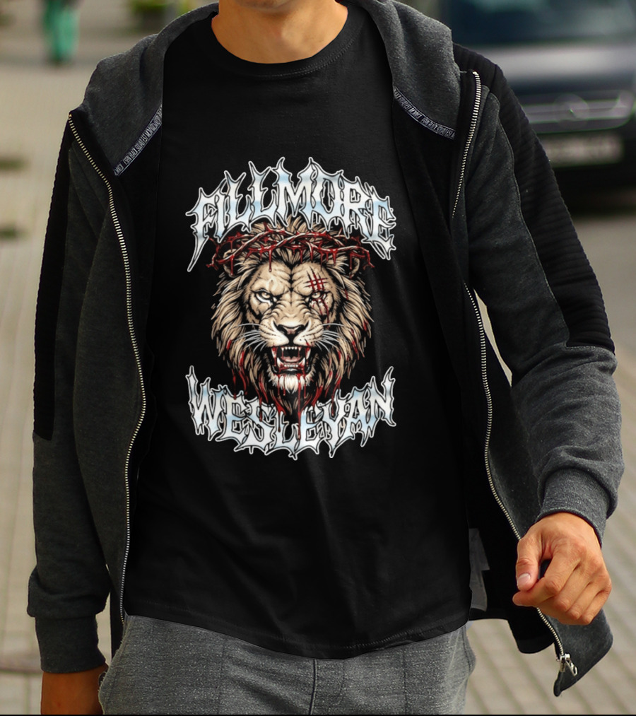 Fillmore Wesleyan Lion With Crown Of Thorns T-Shirt