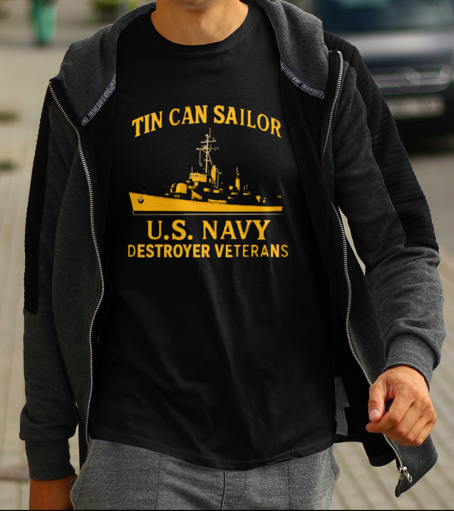Tin Can Sailor U.S. Navy Destroyer Veterans T-Shirt