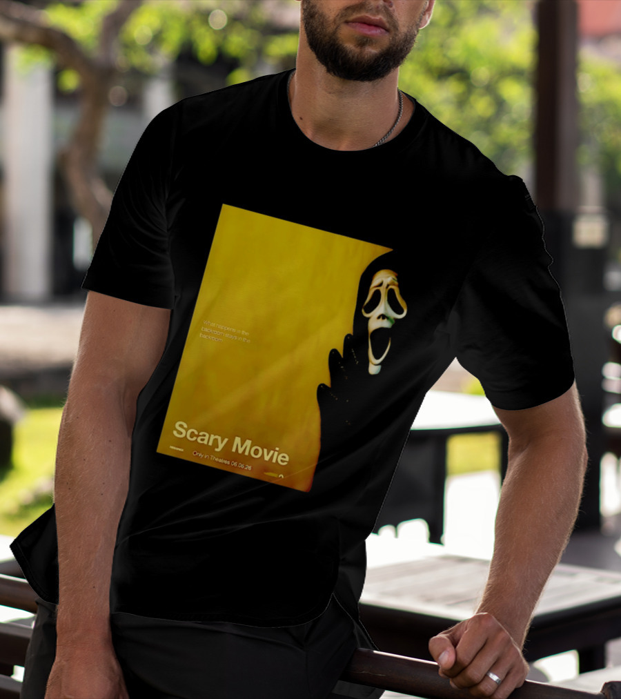 What Happens In The Backroom Stays In The Backroom Scary Movie 6 Backrooms Only In Theatres 06.05.26 T-Shirt