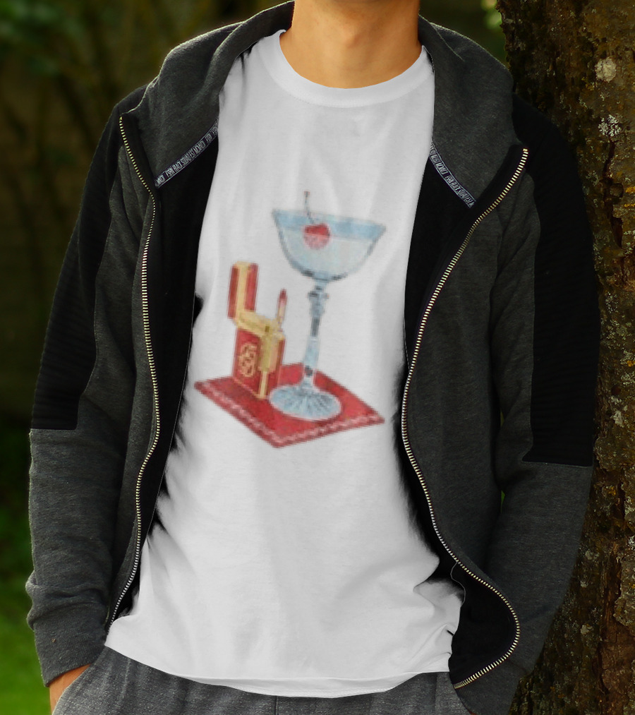 Adrien Rabiot Drole De Monsieur Martini Cocktail With Lighter T-Shirt