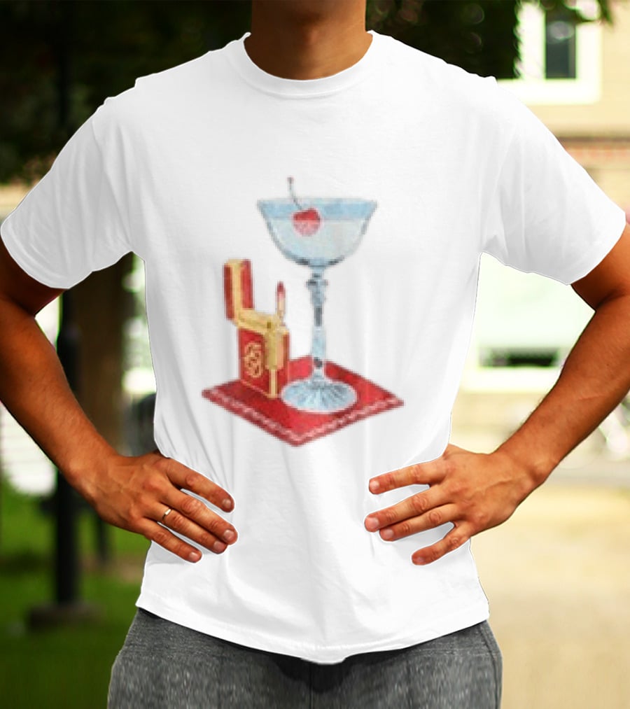 Adrien Rabiot Drole De Monsieur Martini Cocktail With Lighter T-Shirt