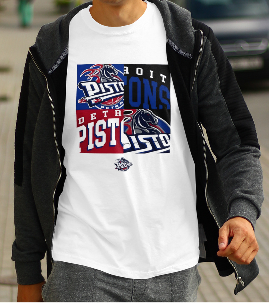 Detroit Pistons NBA Mashup Basketball Sports T-Shirt