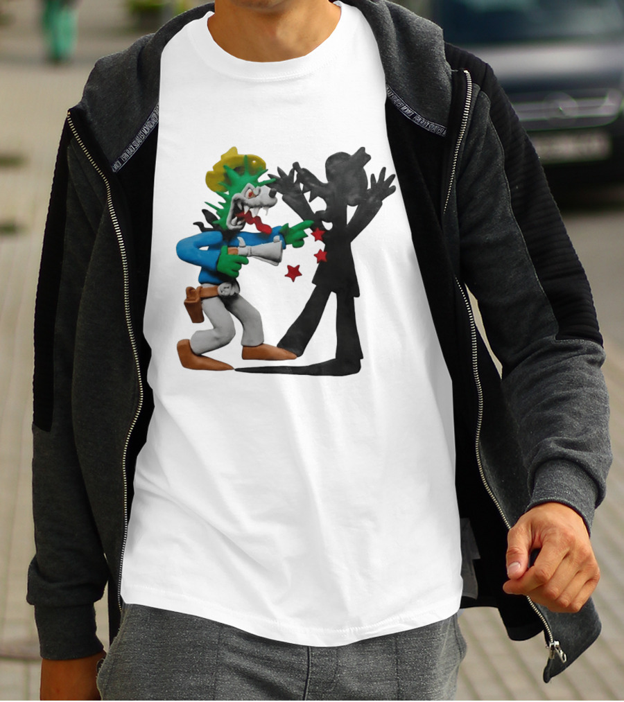 Wild Grrl MTV Celebrity Deathmatch Cartoon Style Claymation Scene T-Shirt