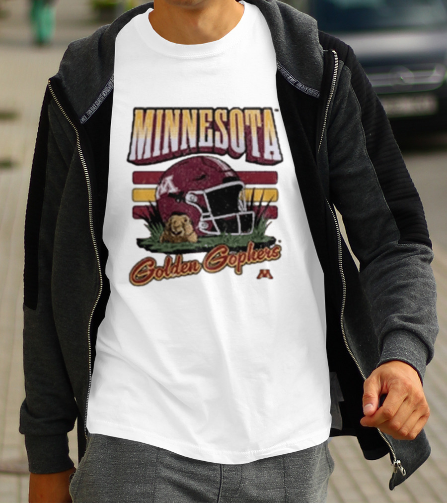 Minnesota Golden Gophers Football Helmet T-Shirt