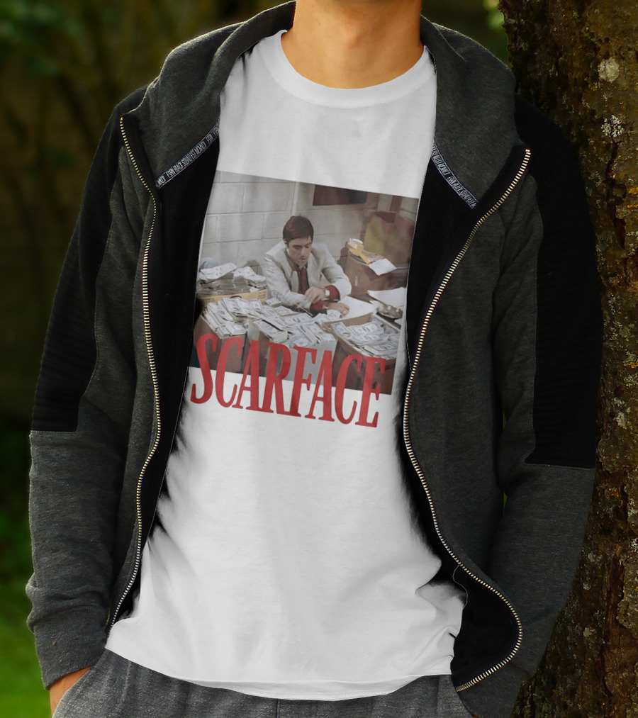 Scarface Tony Montana Al Pacino Money Scene T-Shirt