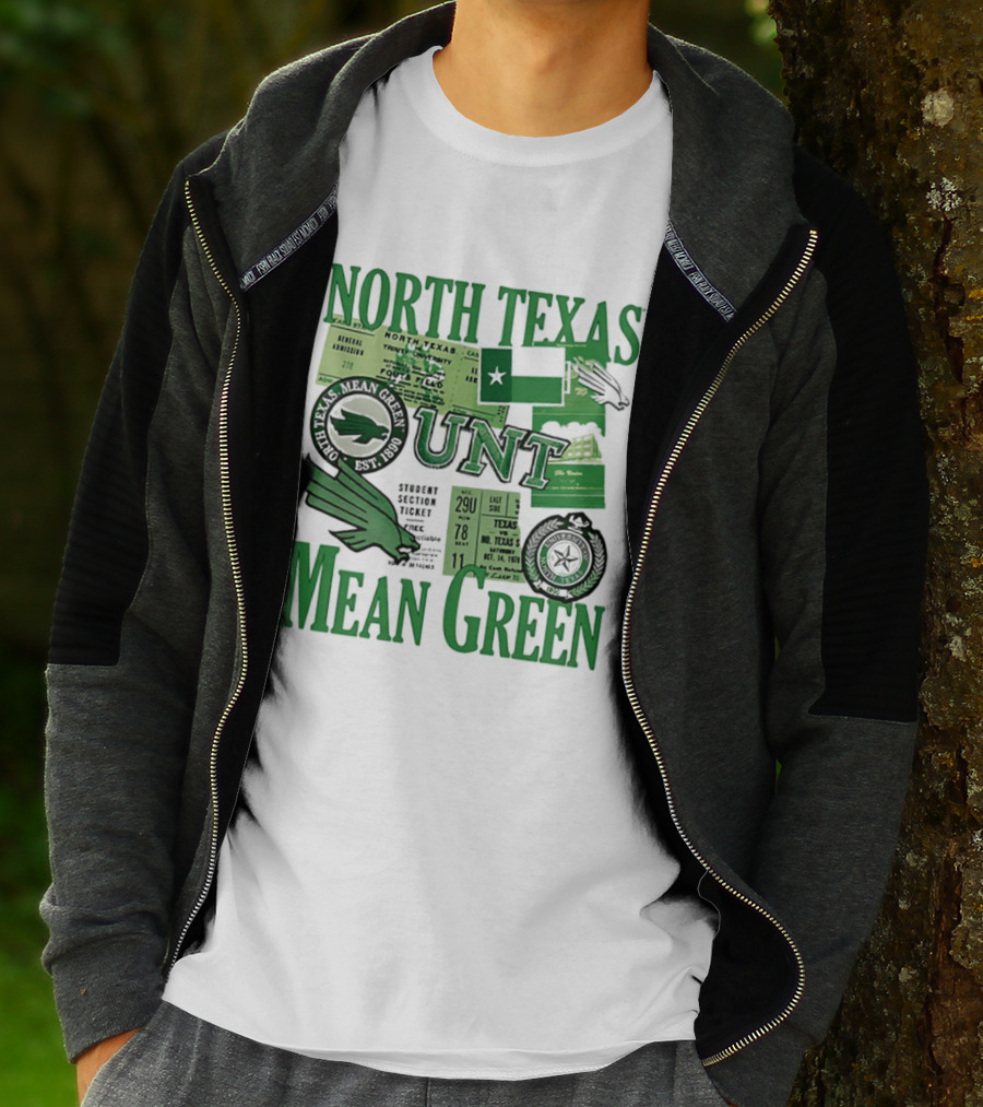 North Texas Mean Green UNT Fouts Field 1890 Football Tickets Memorabilia T-Shirt