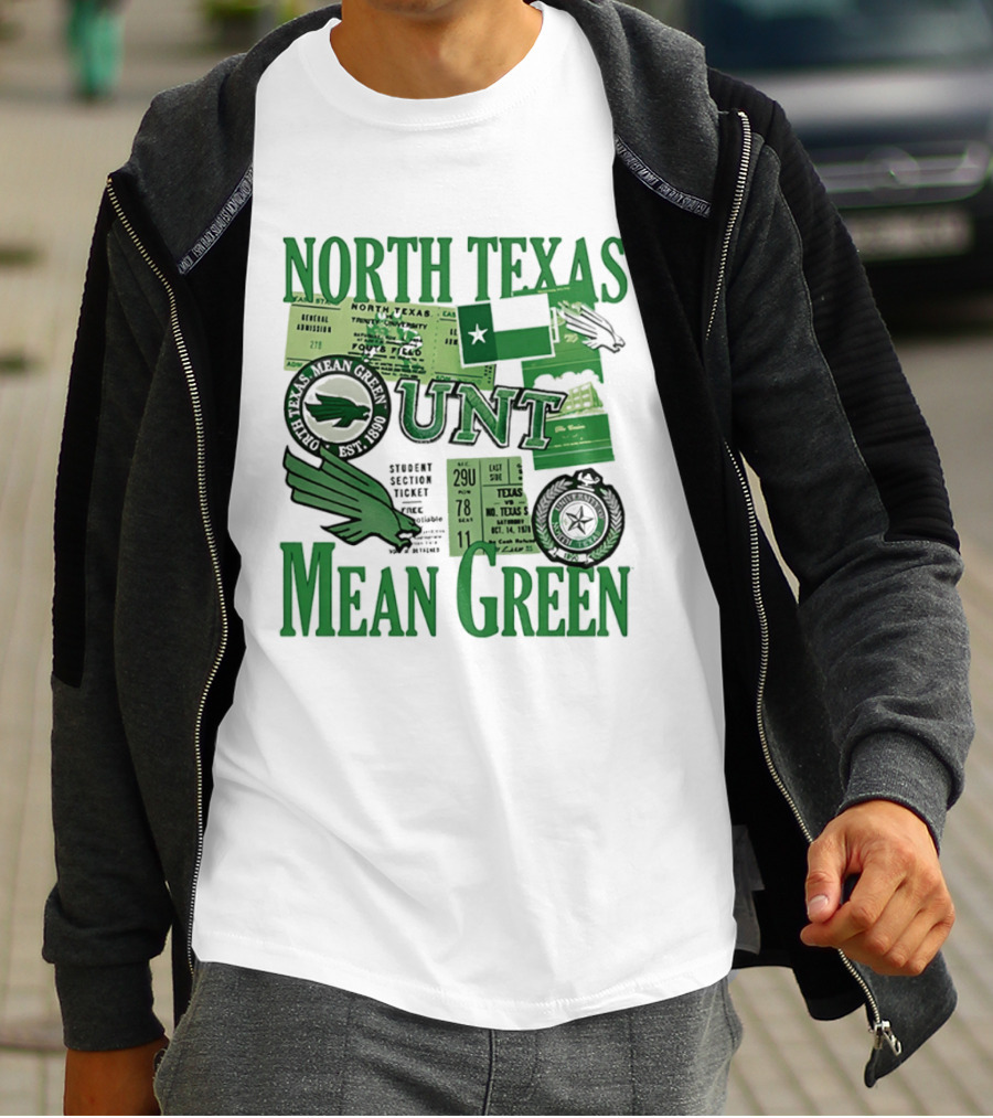North Texas Mean Green UNT Fouts Field 1890 Football Tickets Memorabilia T-Shirt