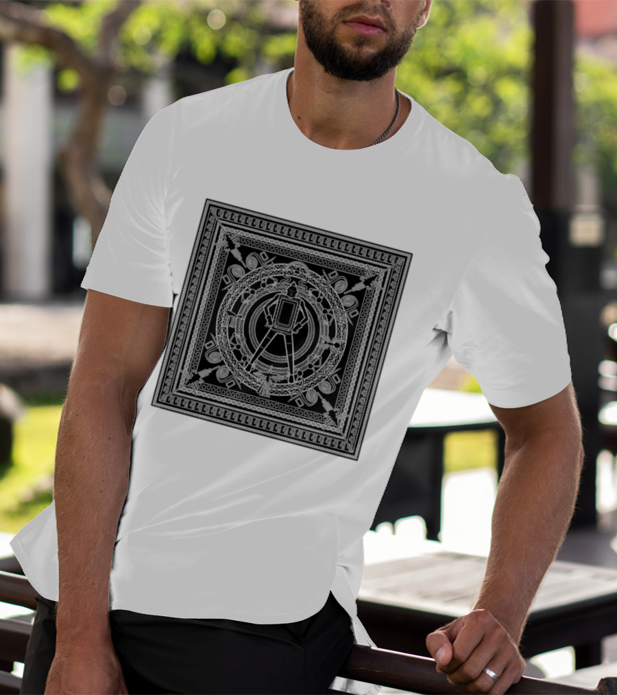 Aztec God Warrior Mesoamerican Calendar Stone Symbols Ancient Mexico Mythology T-Shirt