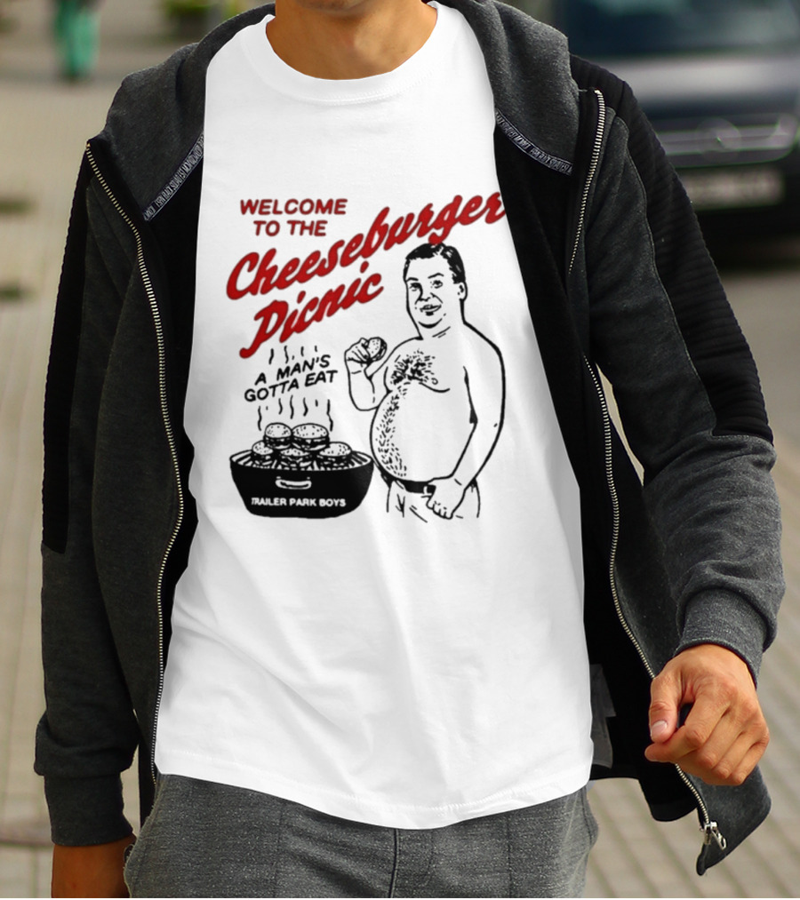 Welcome To The Cheeseburger Picnic A Man's Gotta Eat Ja Rule Shit Hawks T-Shirt