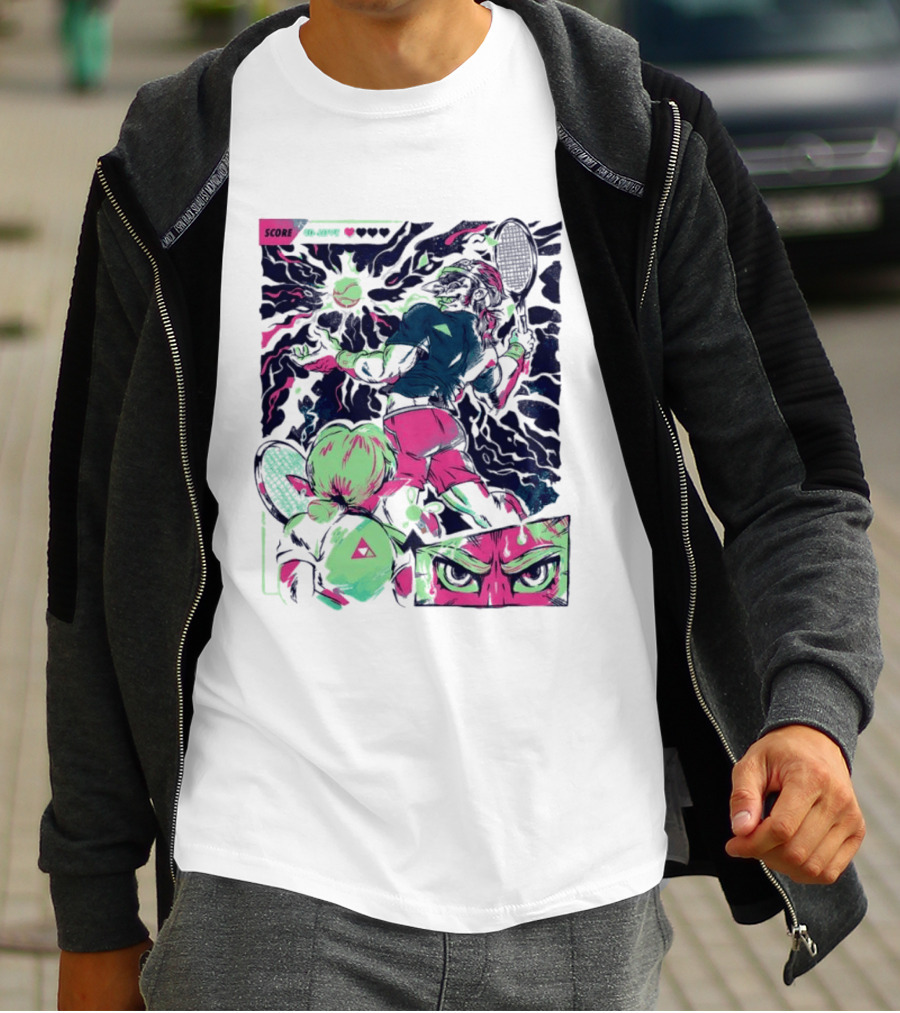 Link Zelda Legend Of Zelda Monster Goblin Arcade Tennis Game Competition Score 40 Love T-Shirt