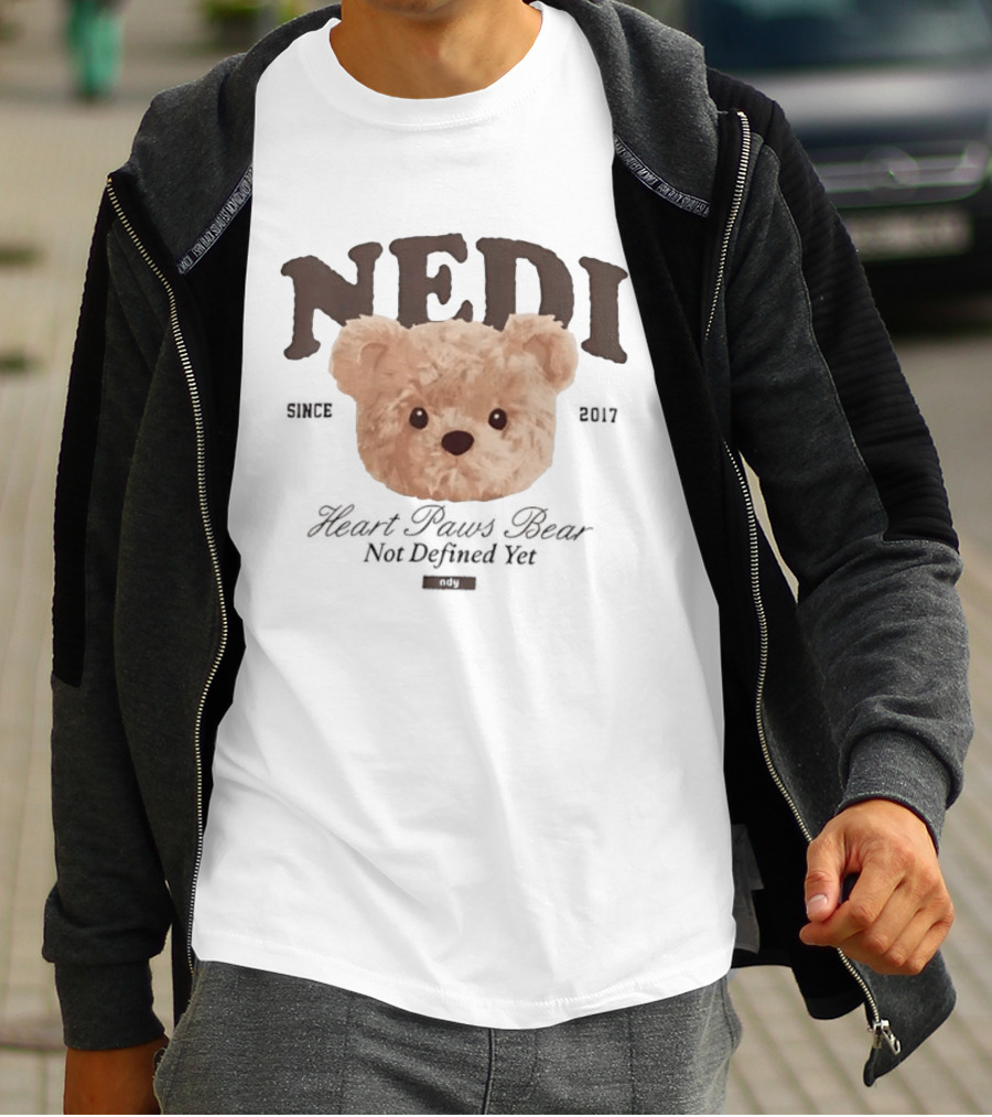 NEDI Since 2017 Heart Paws Bear Not Defined Yet NDY T-Shirt