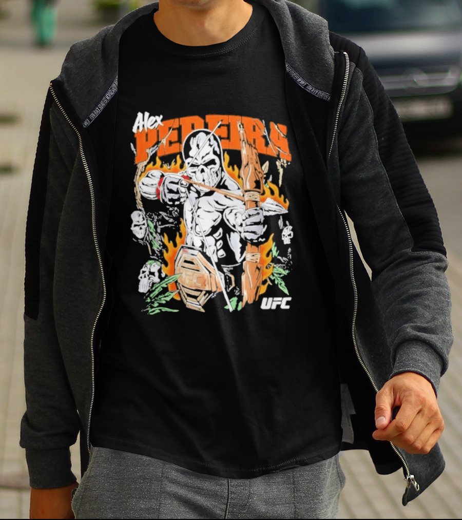 Alex Pereira Poatan UFC Warrior Lotas Brand Archery Flames T-Shirt