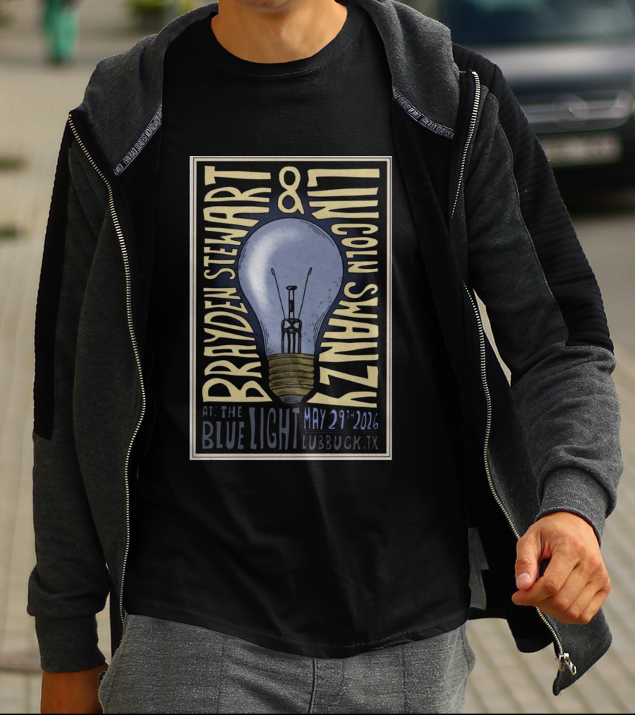Brayden Stewart Lincoln Swayze May 29 2026 The Blue Light Lubbock TX T-Shirt
