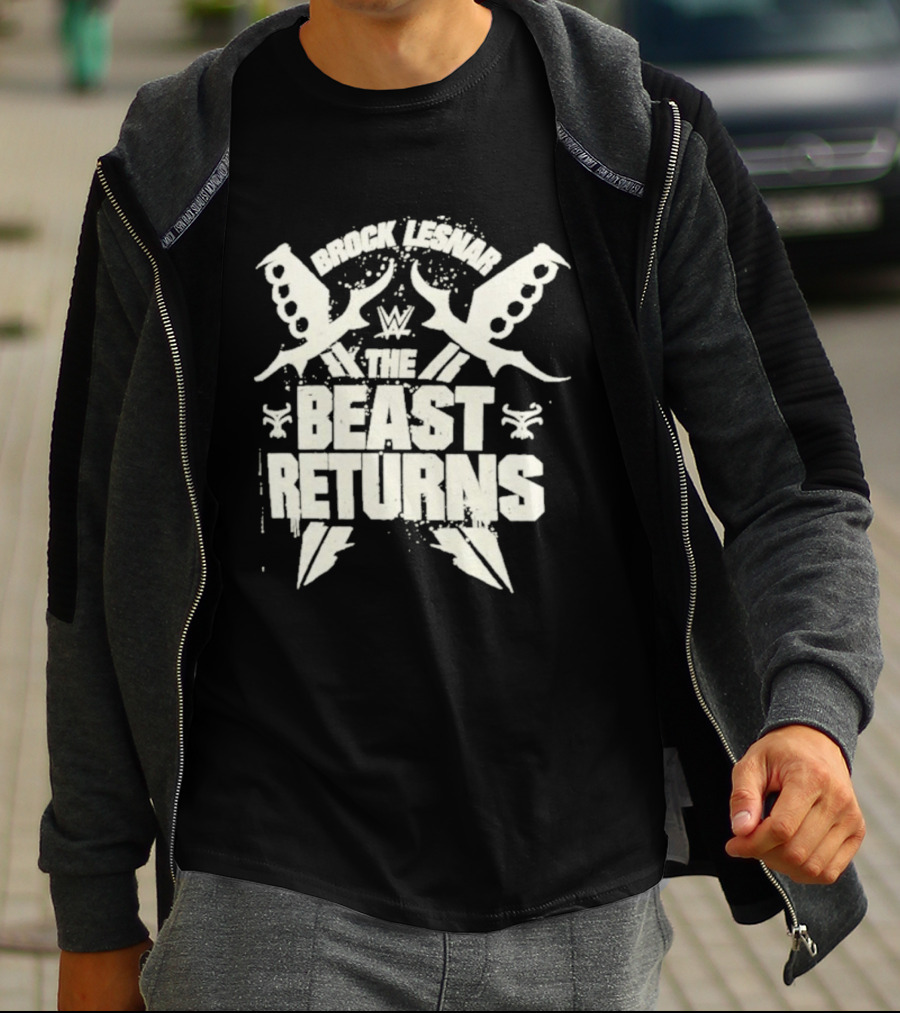 Brock Lesnar WWE The Beast Returns Knuckle Dusters Lightning T-Shirt