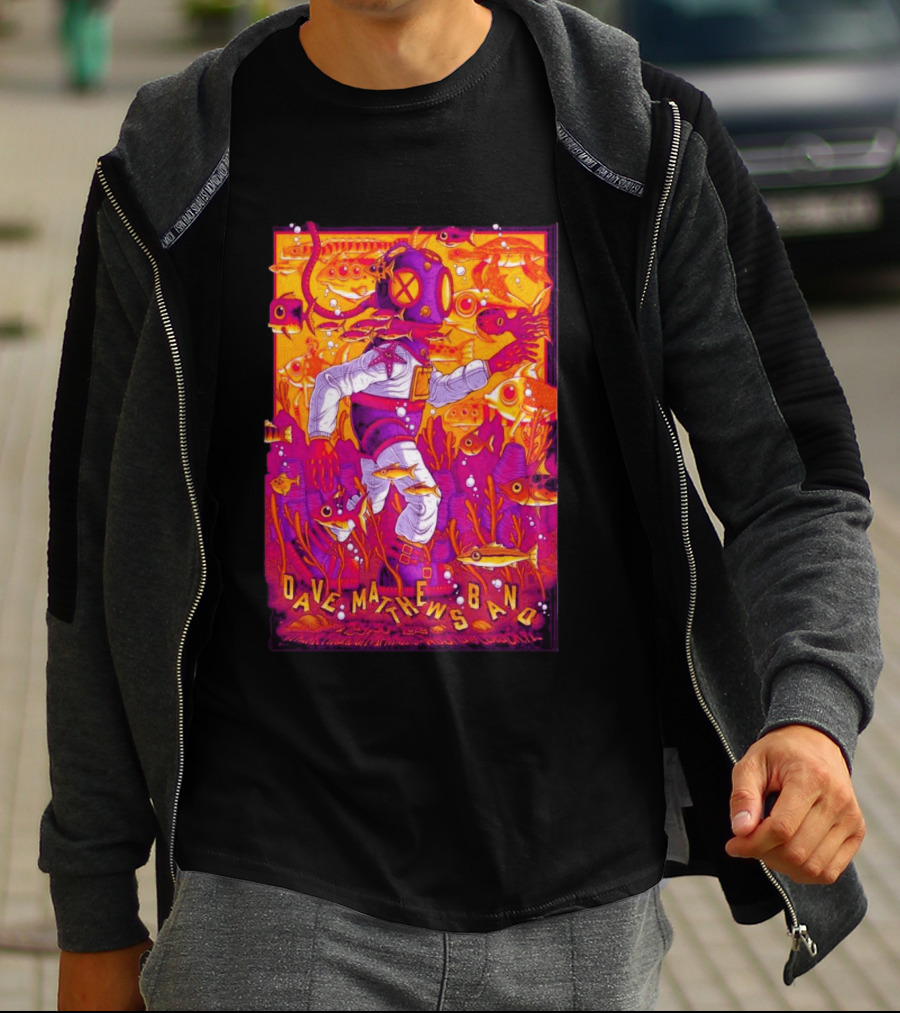 Dave Matthews Band Diver Illustration May 30 2026 ITHINK Financial Amphitheatre West Palm Beach FL T-Shirt