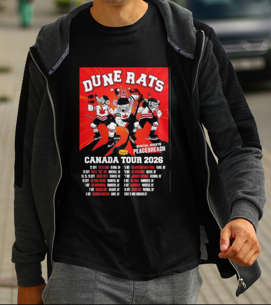 Dune Rats Peacebreach Special Guests Canada Tour 2026 Dates T-Shirt