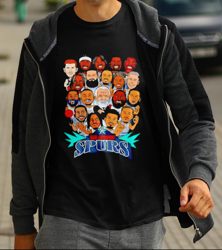 Gregg Popovich Spurs Legends San Antonio Spurs NBA Team Players T-Shirt