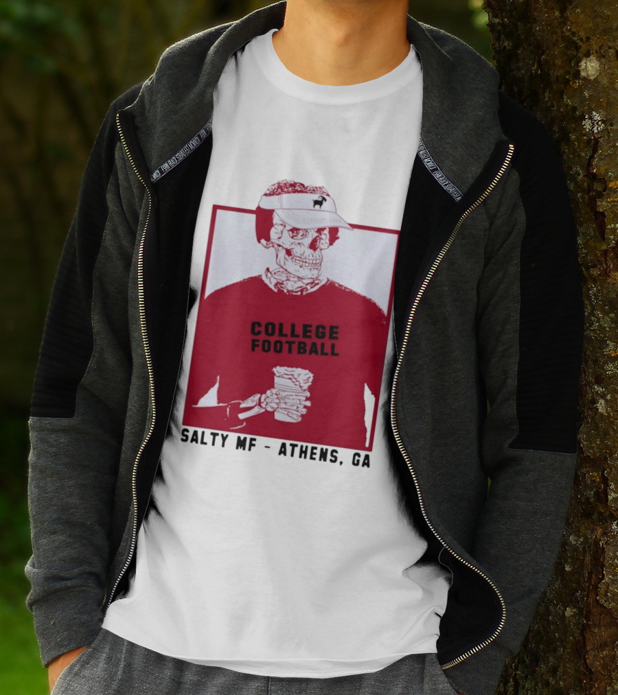 Skeleton College Football Athens Georgia Salty MF Gameday T-Shirt