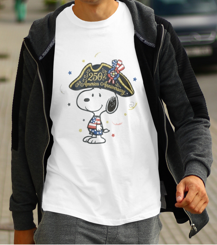 Snoopy 250 America Anniversary Independence Day T-Shirt