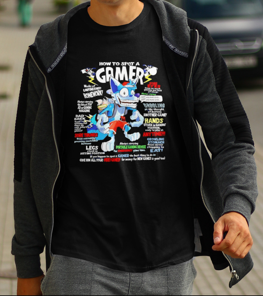 How To Spot A Gamer Controller Hands And Headphones Gaming Syndrome Gamer Eyes T-Shirt