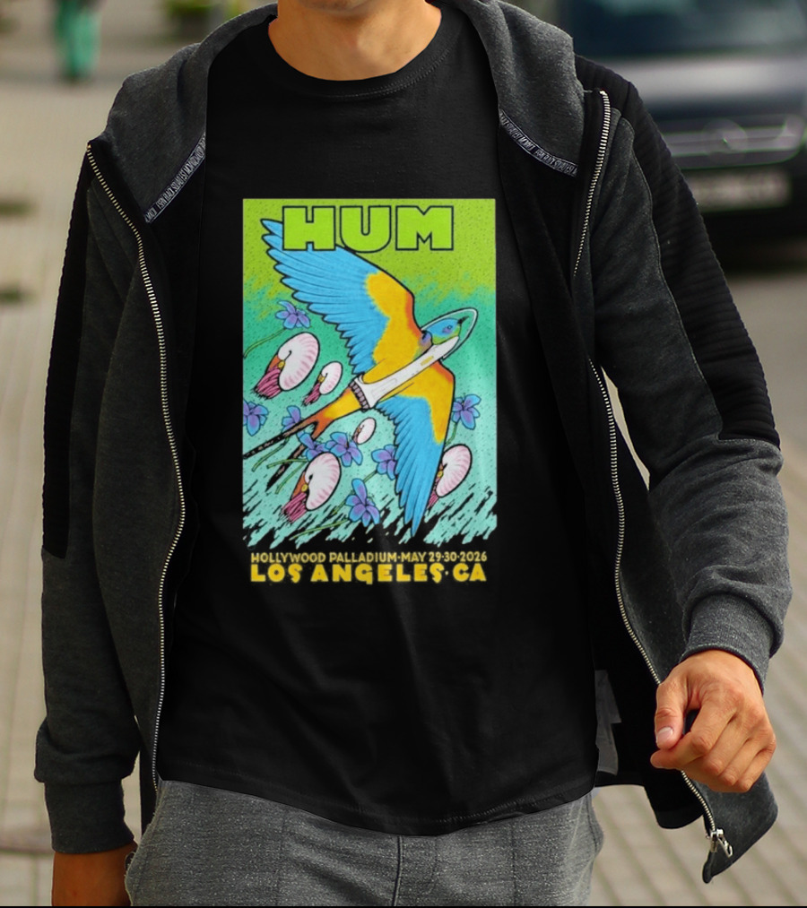 Hum Los Angeles May 29 + 30 2026 CA Vibrant Bird And Flowers T-Shirt