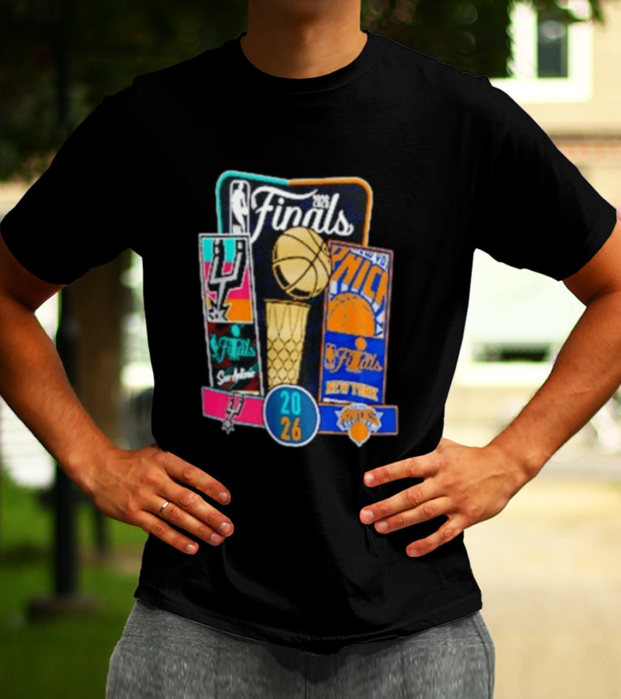 2026 NBA Finals San Antonio Spurs Vs New York Knicks Tickets Basketball Matchup T-Shirt