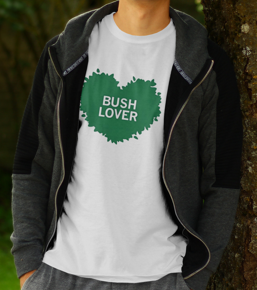 Bush Lover Green Heart Shape T-Shirt