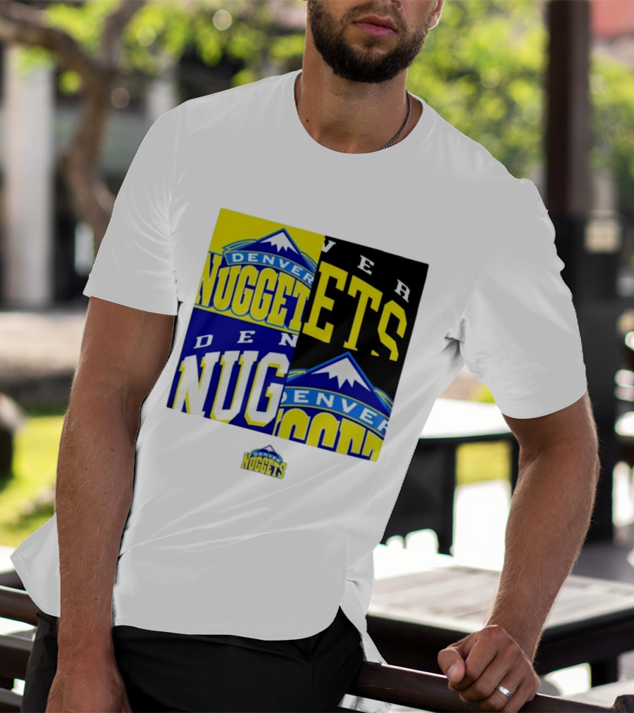 Denver Nuggets New Era Block Retro Split Collage T-Shirt