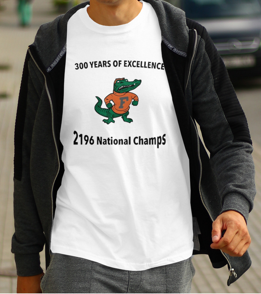 Florida Gators 300 Years Of Excellence 2196 National Champs T-Shirt