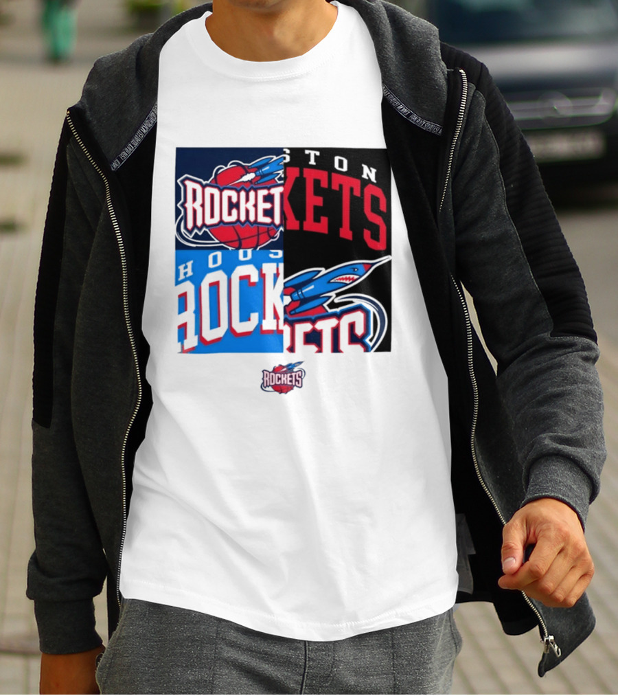 Houston Rockets New Era Block Basketball Team T-Shirt