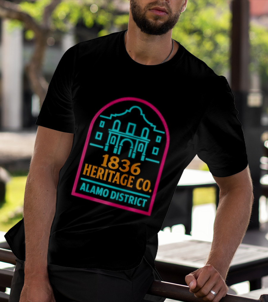 San Antonio Spurs 1836 Heritage Co Alamo District T-Shirt