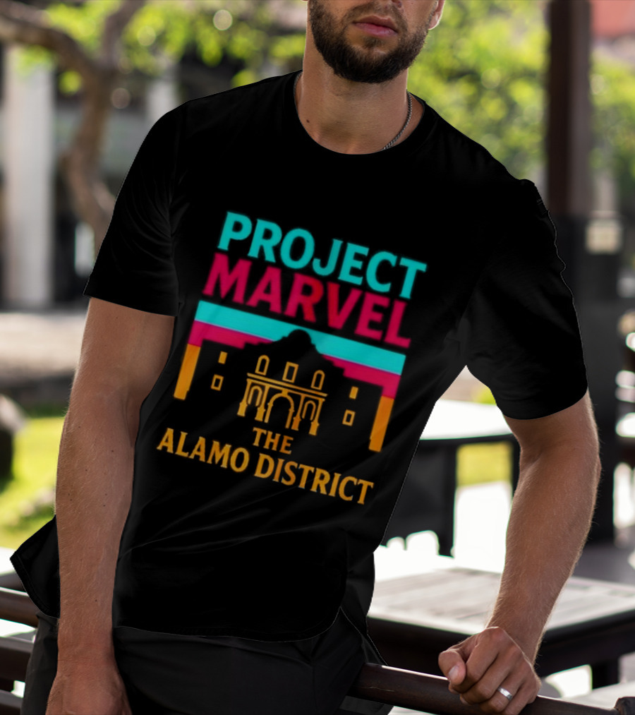 San Antonio Spurs Project Marvel The Alamo District T-Shirt