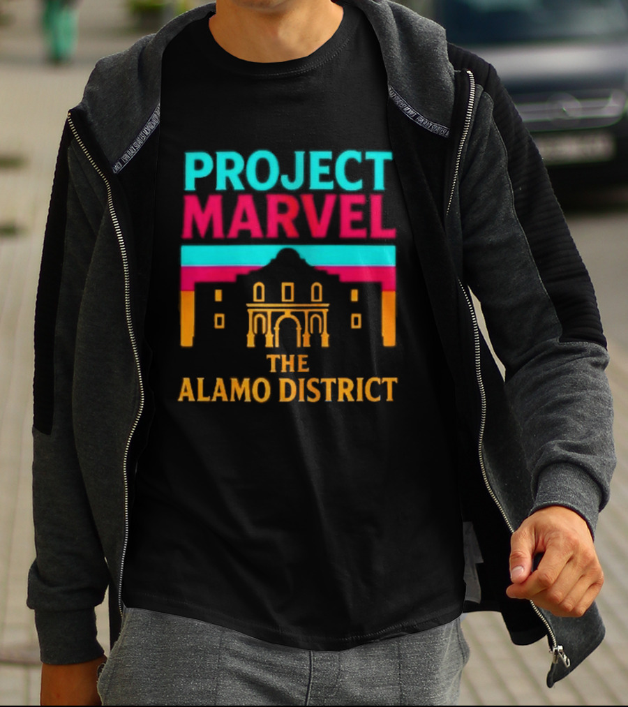 San Antonio Spurs Project Marvel The Alamo District T-Shirt