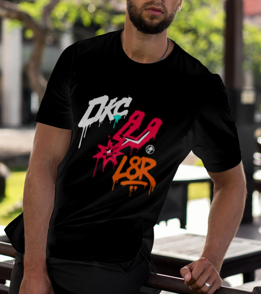OKC Spurs U L8R Basketball Graffiti T-Shirt