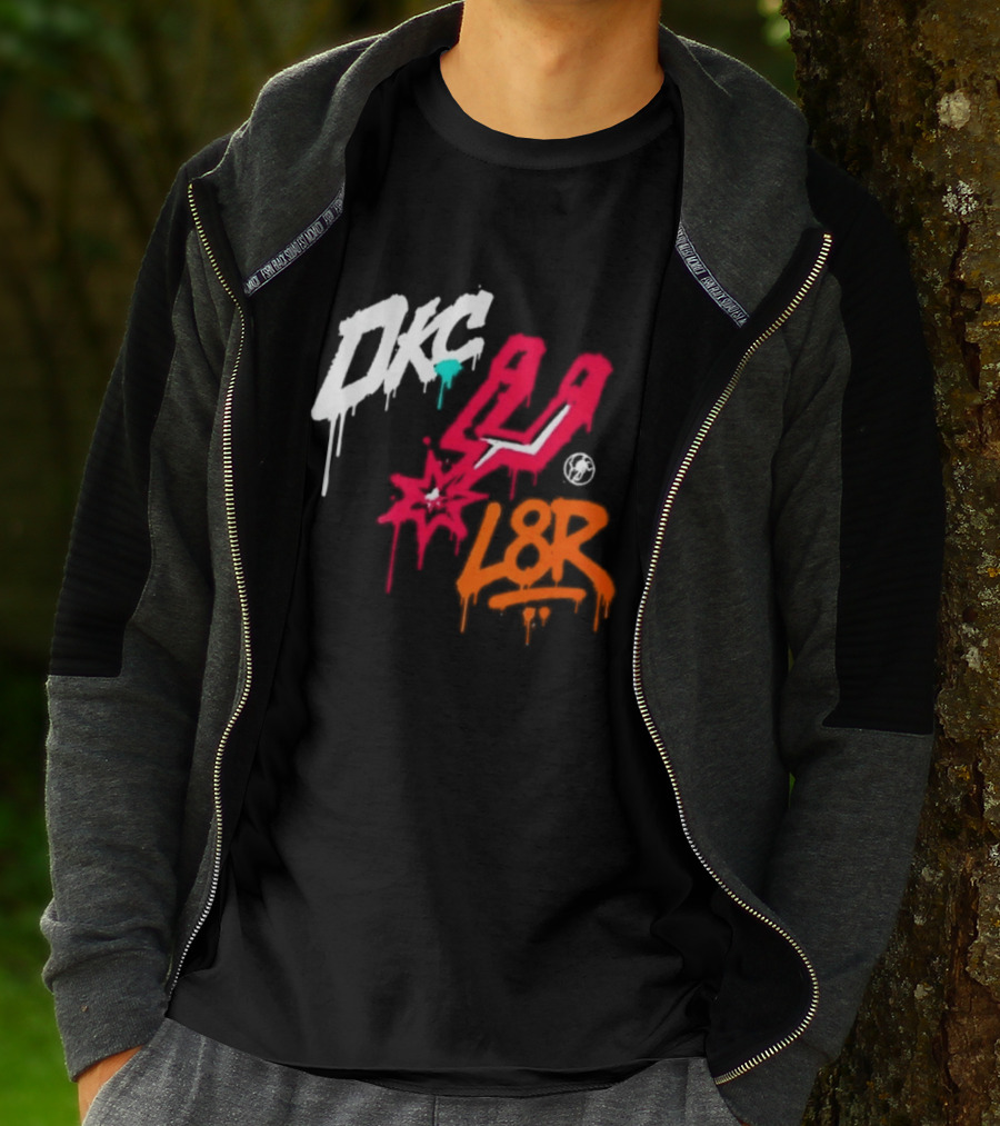 OKC Spurs U L8R Basketball Graffiti T-Shirt