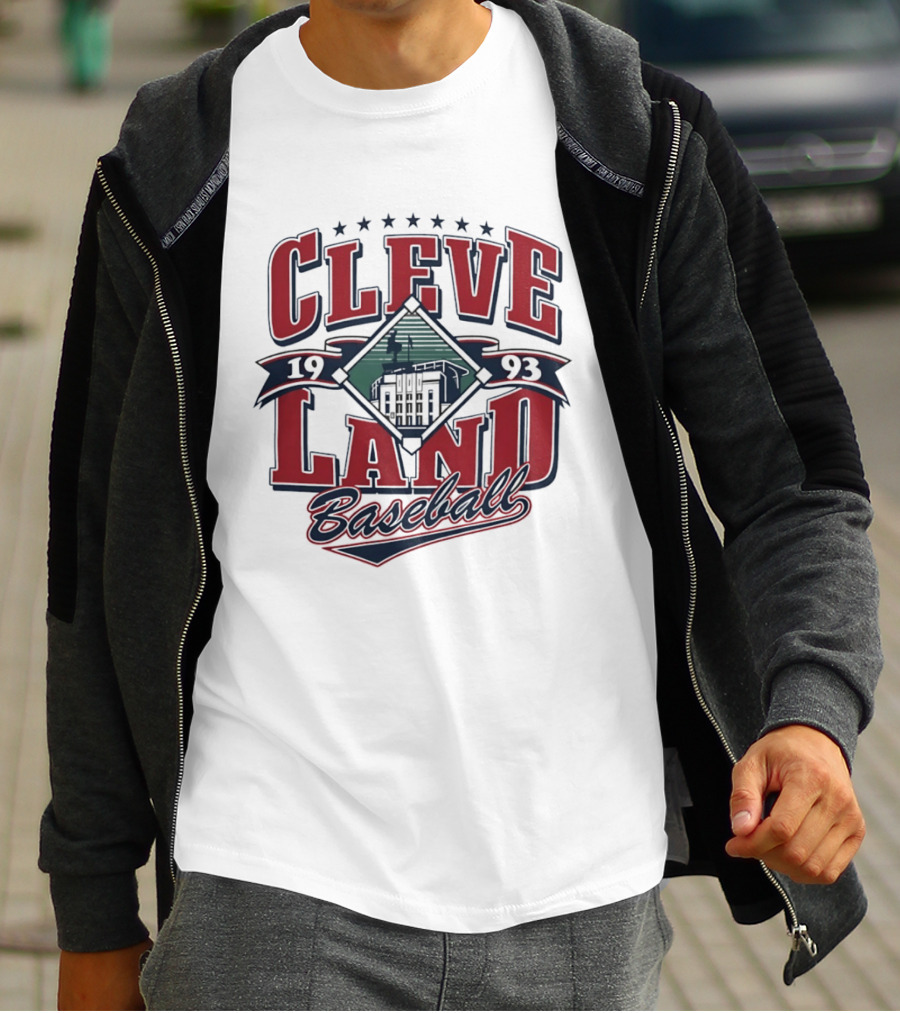 Cleveland Baseball 1993 Cleveland Municipal Stadium Major League Baseball T-Shirt