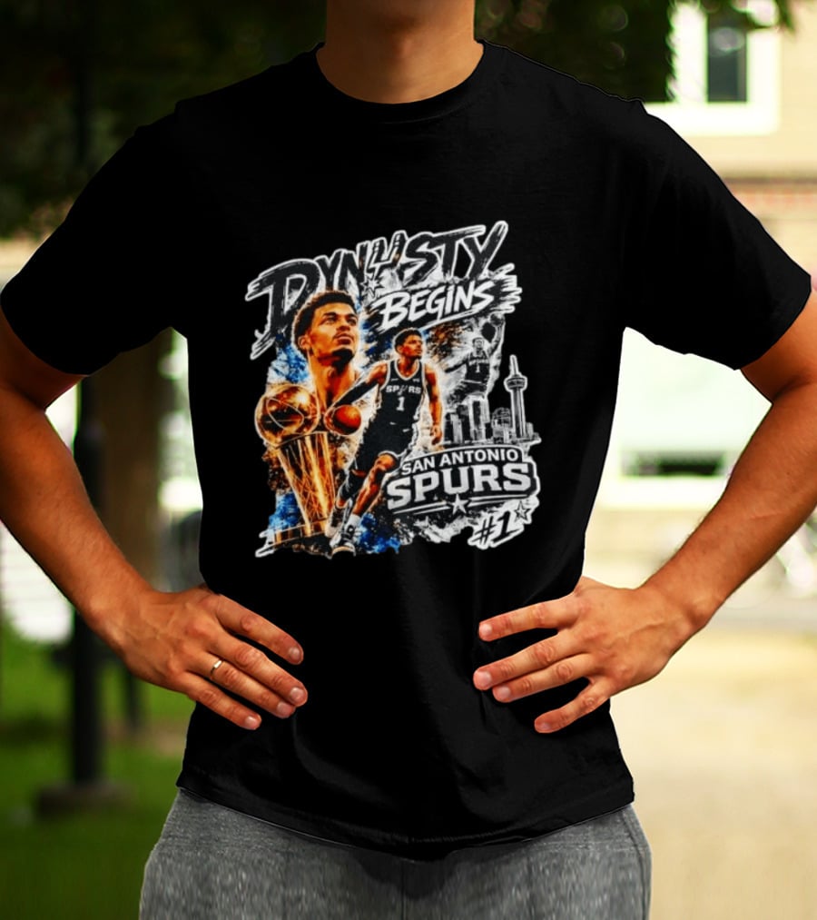 Dynasty Begins San Antonio Spurs #1 Victor Wembanyama T-Shirt