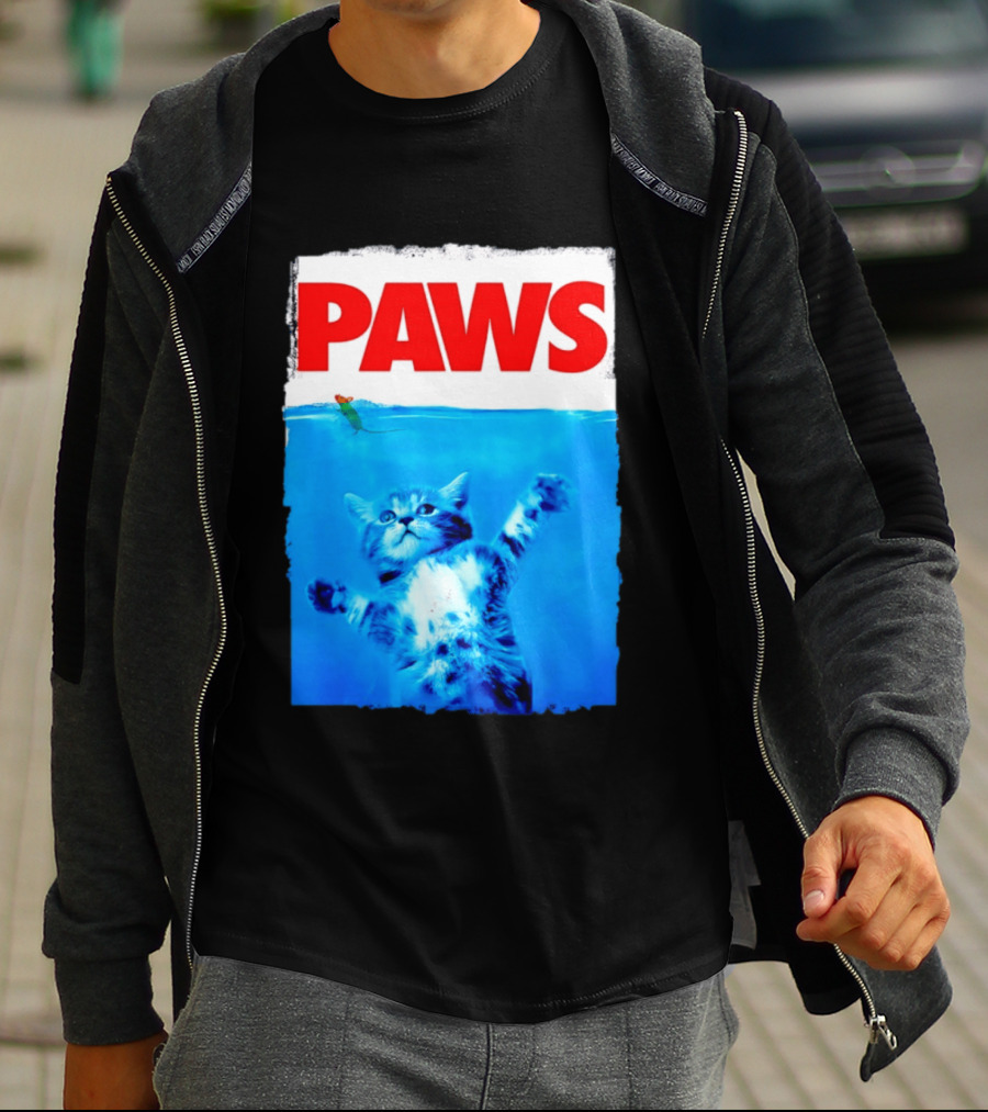Jaws Universal Steven Spielberg Amblin Entertainment Paws Kitten Mouse T-Shirt