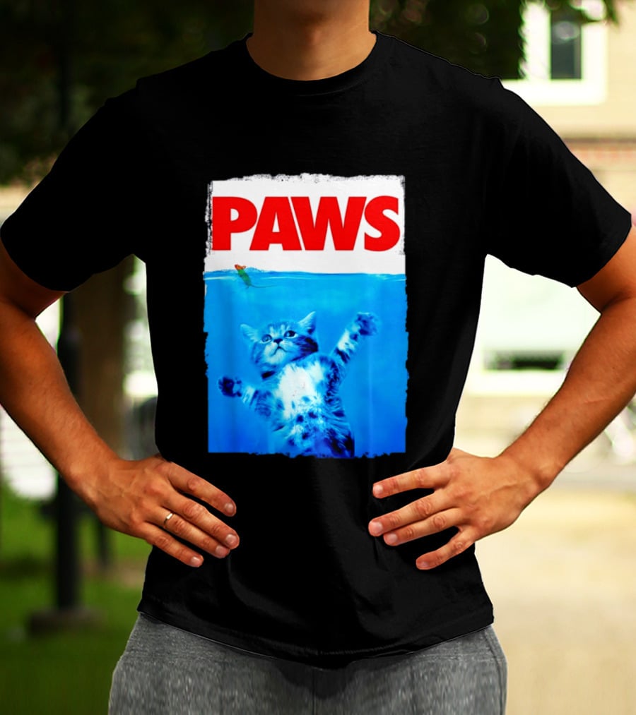 Jaws Universal Steven Spielberg Amblin Entertainment Paws Kitten Mouse T-Shirt