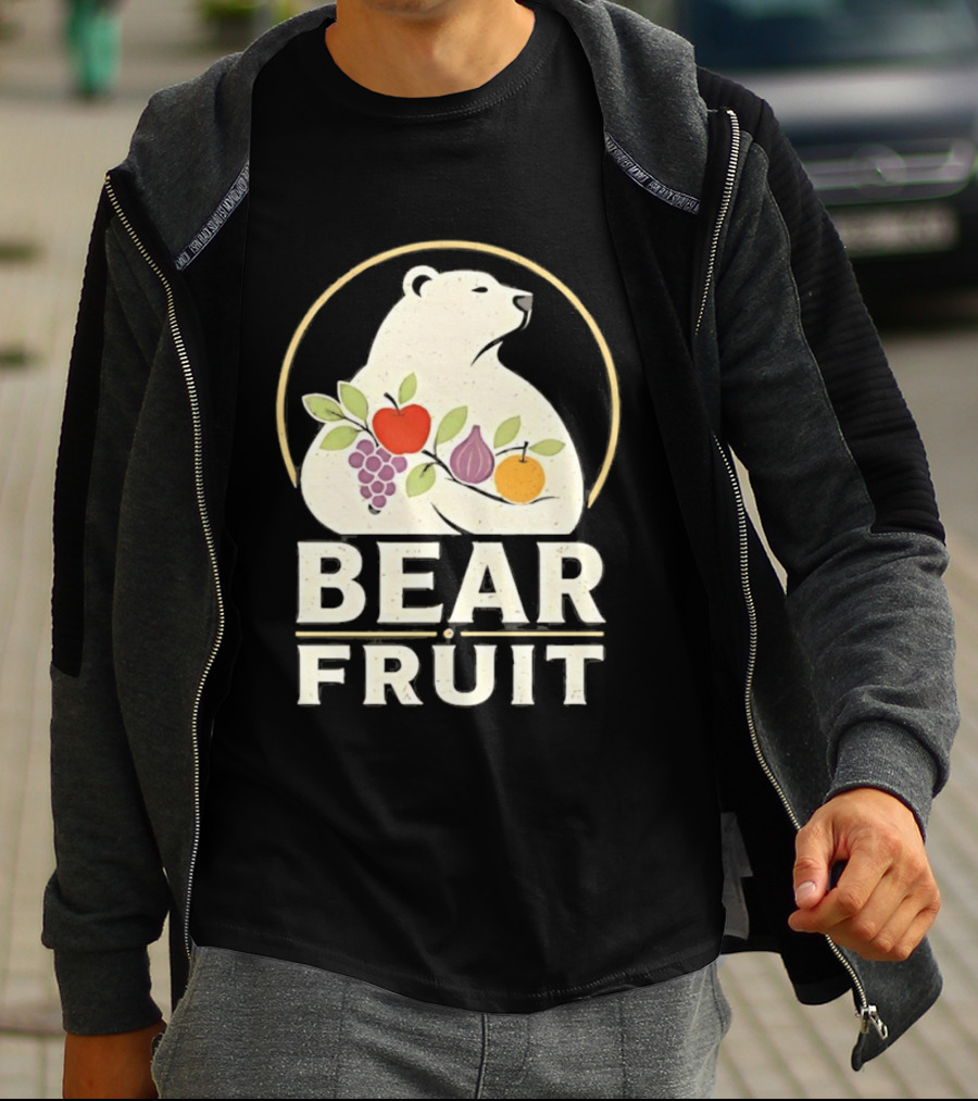 Bear Fruit Polar Bear Grapes Apple Fig Orange T-Shirt