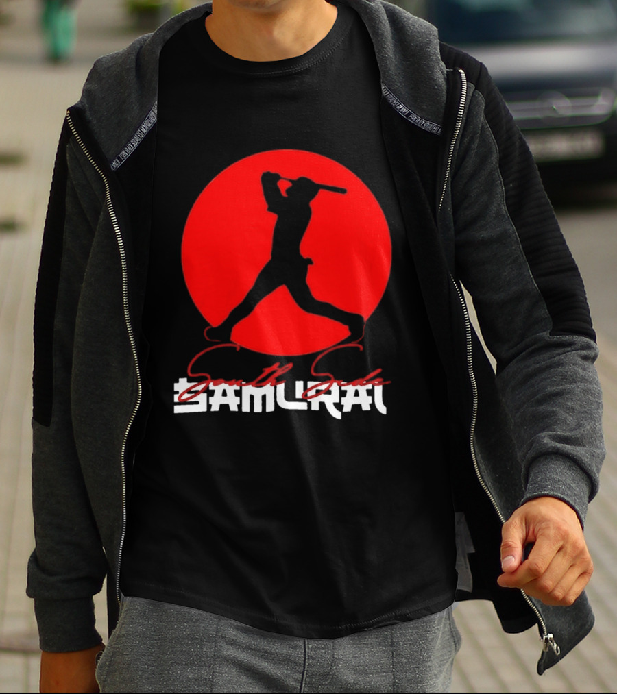 Samurai Baseball Stride Dark Red Circle Sōru Geki T-Shirt
