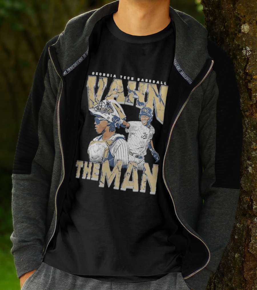 Georgia Tech Baseball Vahn The Man Navy T-Shirt