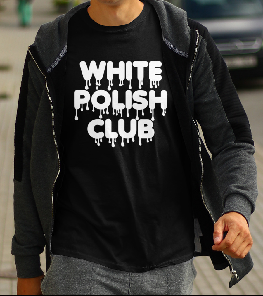 White Polish Club Dripping T-Shirt
