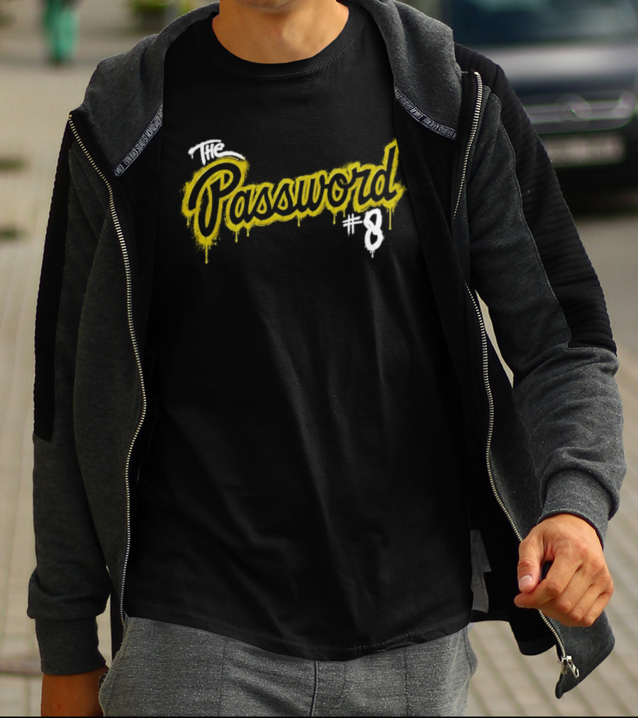 The Password Number 8 Graffiti Style With Aaron Rodgers Pittsburgh Steelers T-Shirt