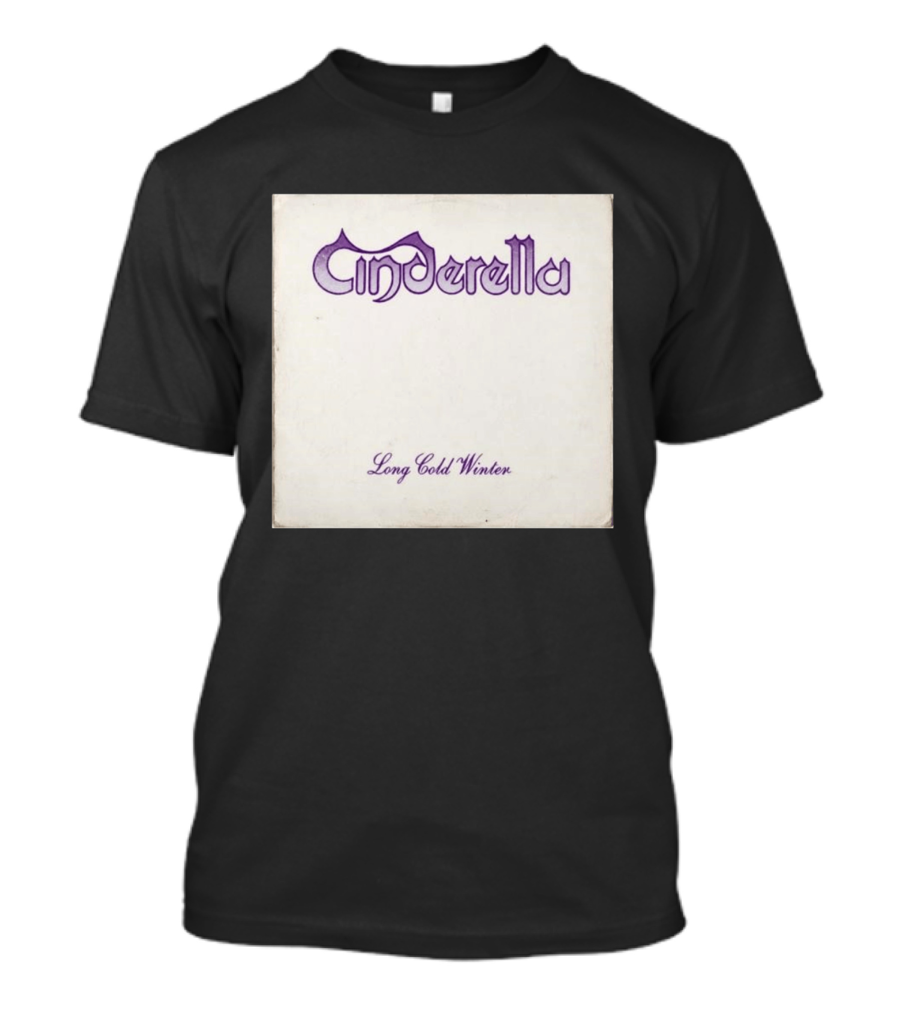 Cinderella Long Cold Winter Album Cover Art Purple T-Shirt