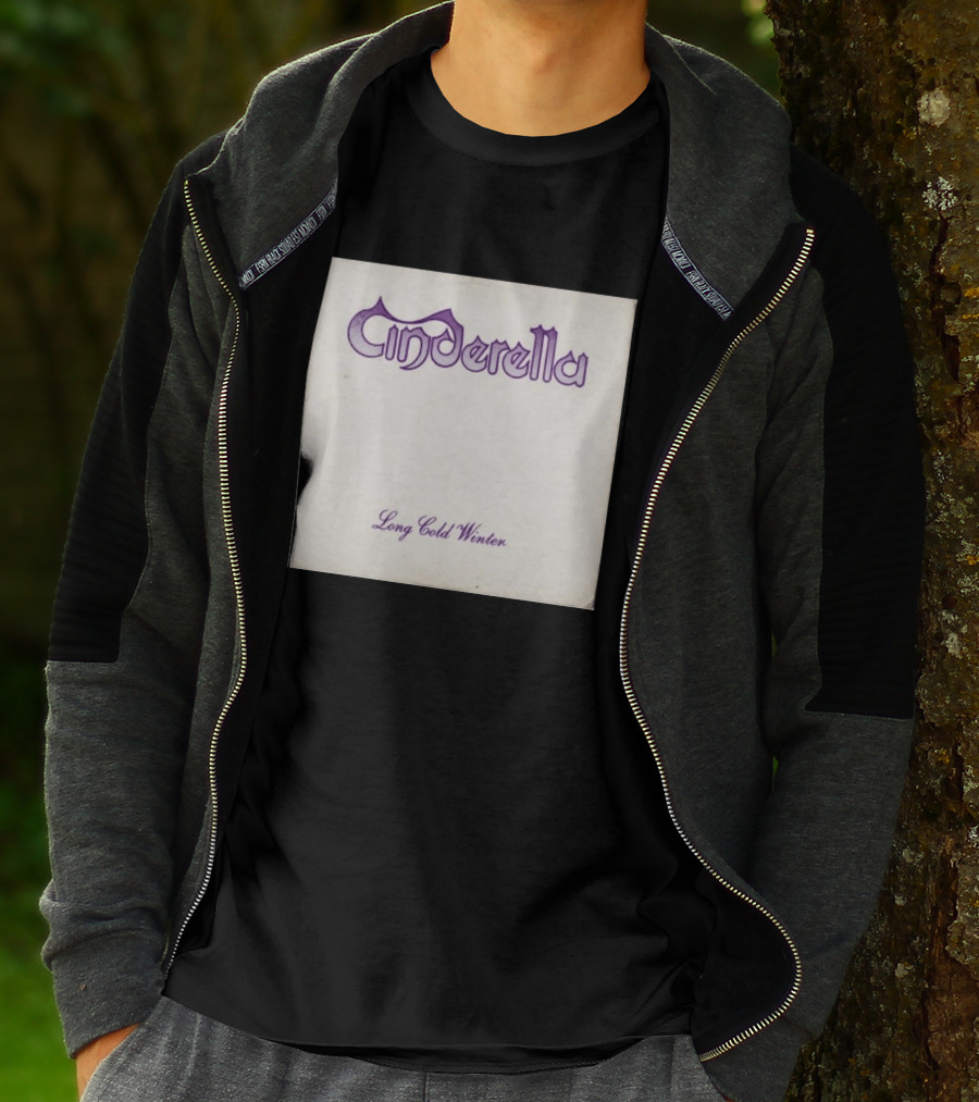 Cinderella Long Cold Winter Album Cover Art Purple T-Shirt