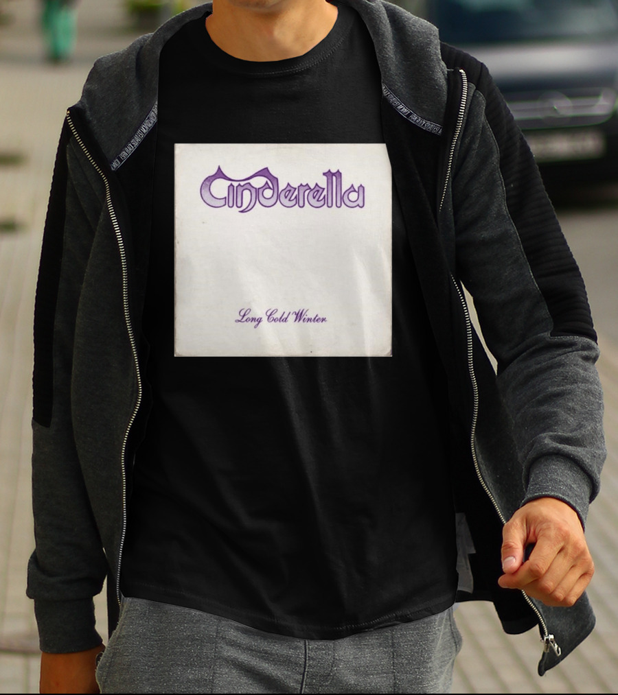 Cinderella Long Cold Winter Album Cover Art Purple T-Shirt