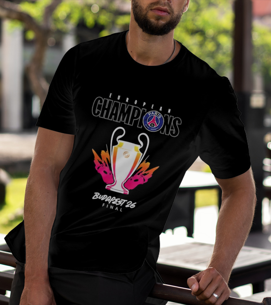 European Champions PSG Budapest 2026 Final T-Shirt