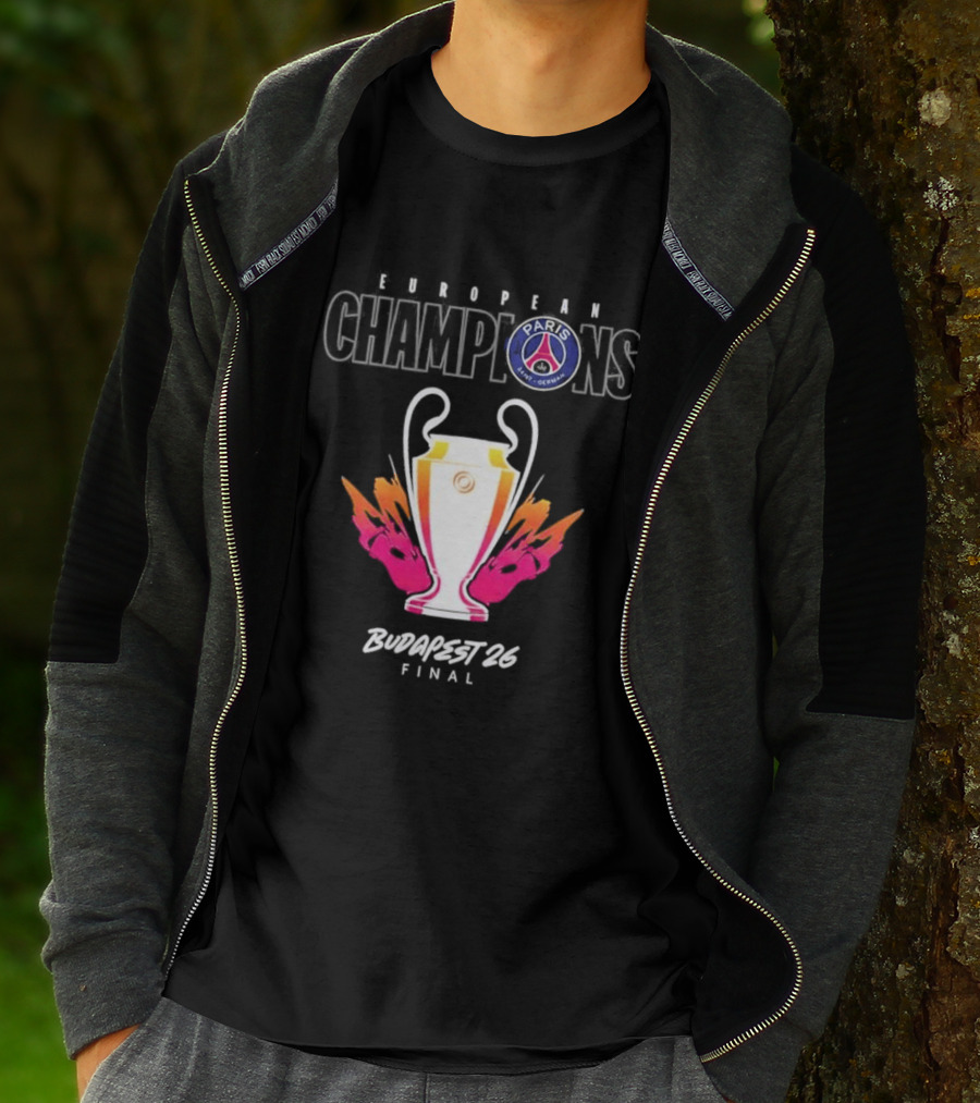 European Champions PSG Budapest 2026 Final T-Shirt